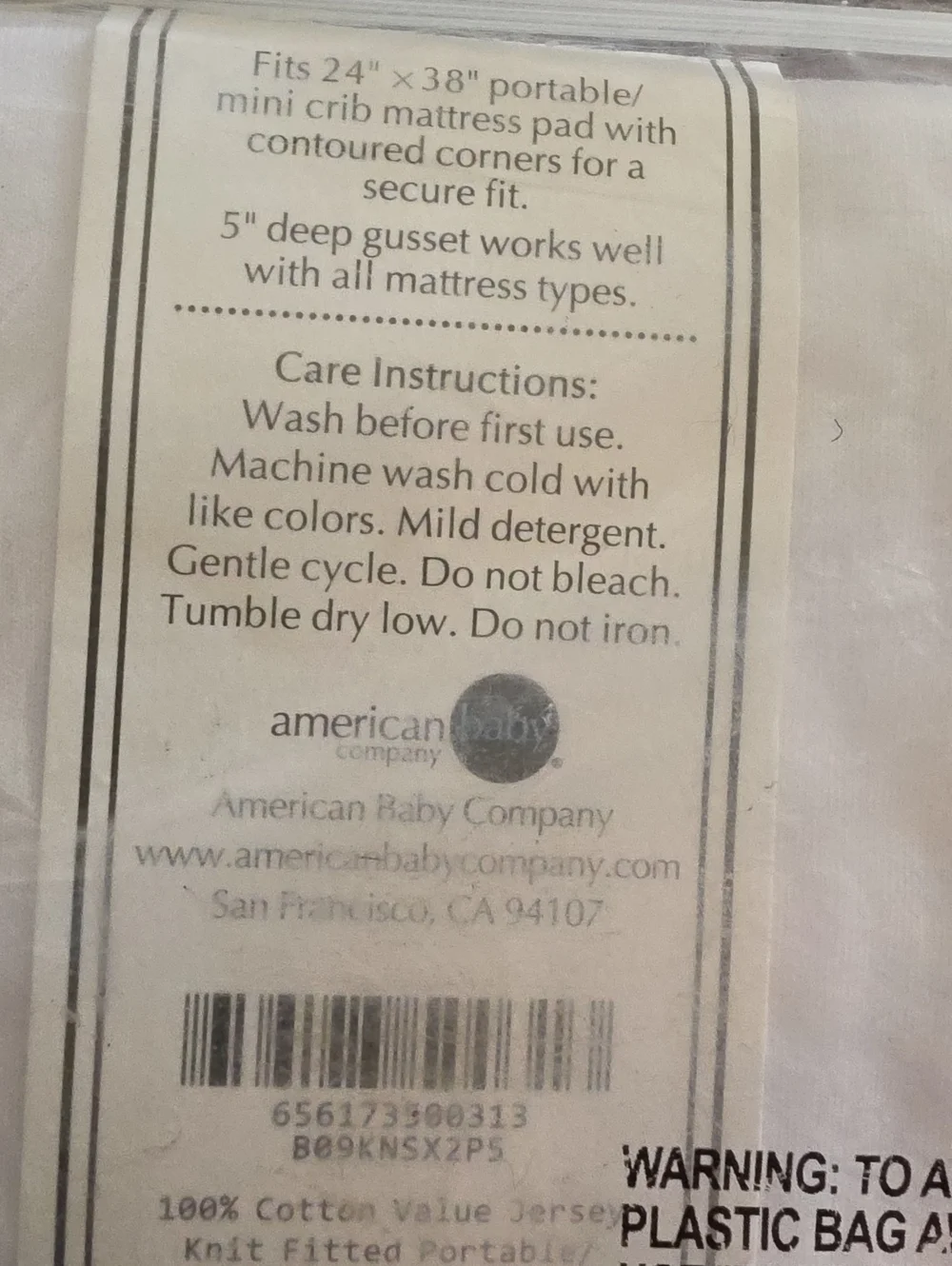 American Baby Company 100% Natural Cotton Fitted Mini Crib Sheet 38
